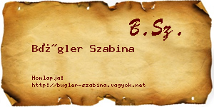 Bügler Szabina névjegykártya