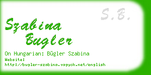 szabina bugler business card